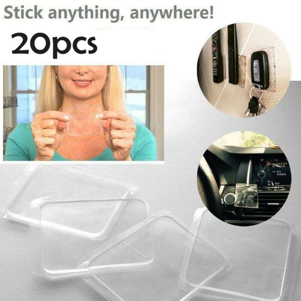 

2020 20 pcs car super sticky gripping pad for phone gps cards clear anti slip pads super easy gripping pad car accessorie