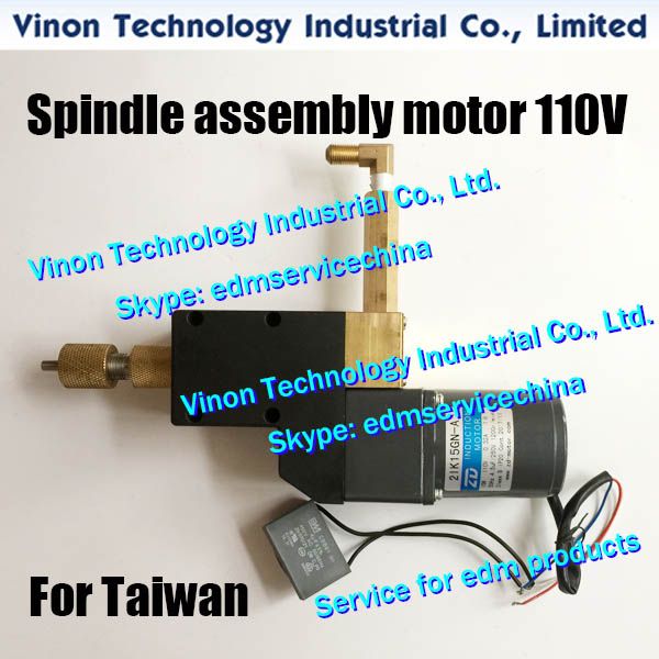 

spindle assembly set 40x50mm include 110v motor for taiwan drill edm machine zhen bang,xiu feng,hosen,ri dong.rotating head charmilles drill