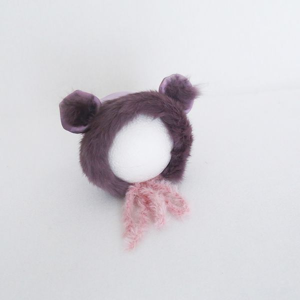 

newborn teddy bear bonnet pgraphy props infant hat lovely bear cap handmade fabirc bonnet p props, Yellow