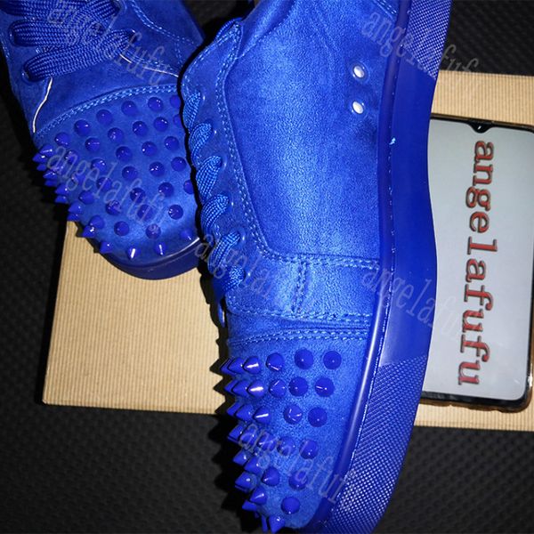

sneakers bottom is red shoe low cut suede spike shoes for men and women shoes party wedding crystal leather arthur q17, Black