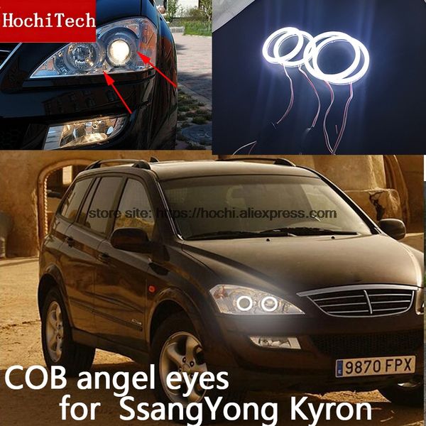 

for ssangyong kyron 2007 2008 2009 2010 cob led day light white halo cob led angel eyes ring error ultra bright