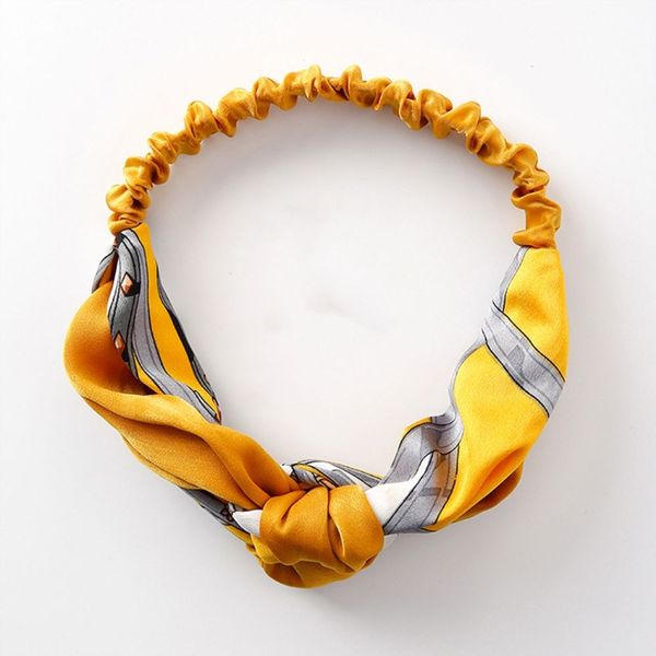 

women bohemian headscarf headwear elastic headbands girls scrunchy double color stitching cross knot hair band accessories