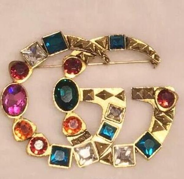 

Fa hion europe and america luxury de igner pin brooche gold plated latter brooche pin for men women for party wedding nice gift 287