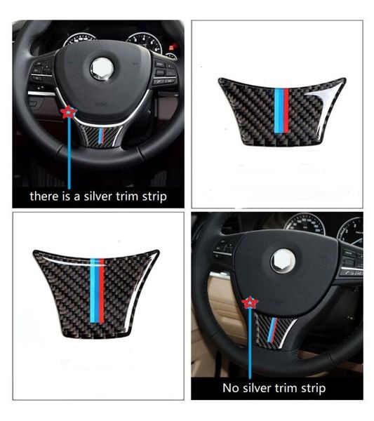 

for f10 f01 f07 5 series 7 series 2011 - 2017 carbon fiber steering wheel sticker m stripe color emblem 3d sticker