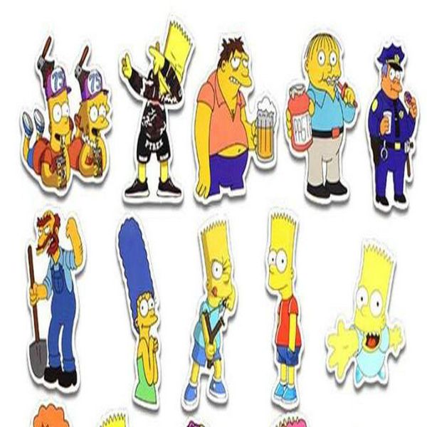 

50 pcs diy car sticker lot simpson comic cartoon posters graffiti skateboard snowboard lapluggage motorcycle home decal gifts for kids