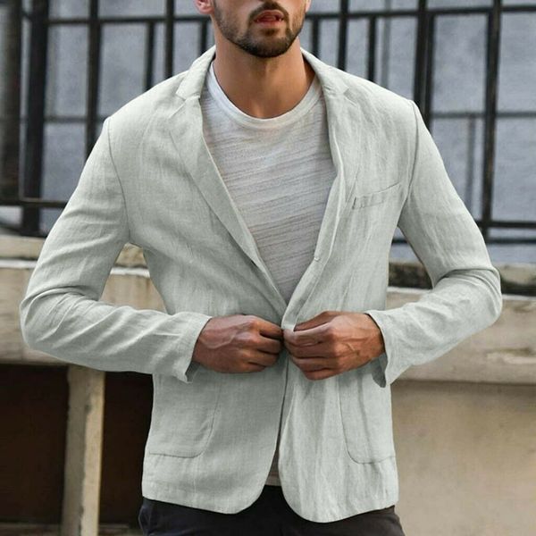 

fashion men casual jacket slim fit collar warm cotton autumn coat casual outwear linen overcoat ca, Black;brown
