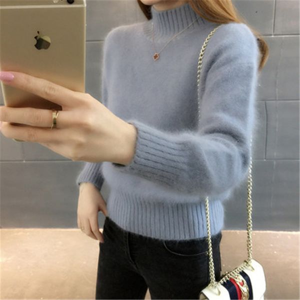 

new womens sweaters 2019 turtleneck pullover women knitted sweater cashmere sweater women plus large size winter, White;black