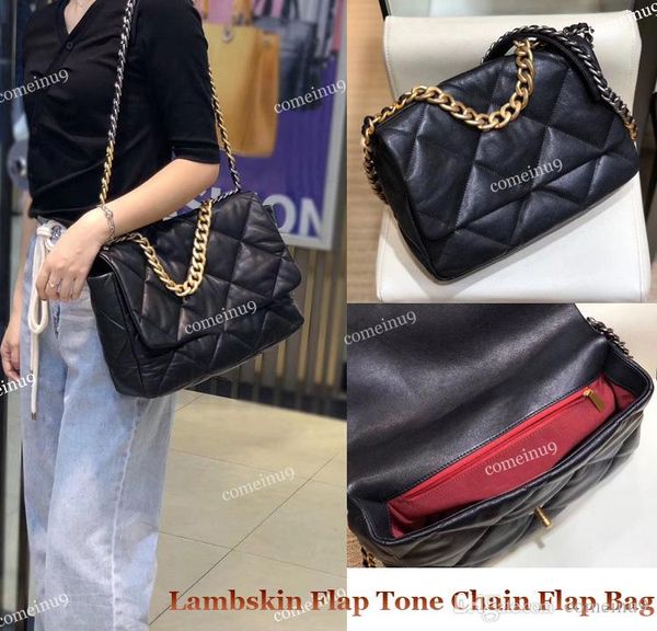 

wholesale women's fashion lambskin flap bag gold silver tone chain crossbody bags genuine leather quilted female flap bag 26 30cm ship