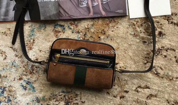 

5A Качество 517350 17.5cm Ophidias замша Mini сумка плеча, молния закрытия, с пылесборника + Box, DHL Бесплатная доставка