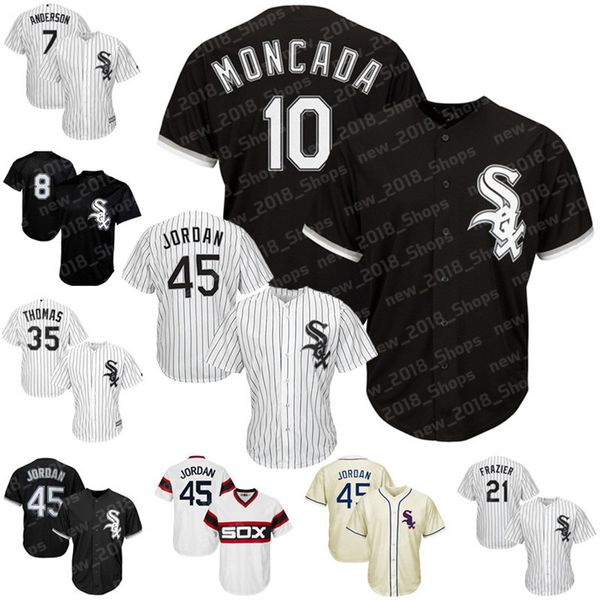 

7 Tim Anderson 10 Yoan Moncada WHITE SOX 45 Michael 21 Todd Frazier 35 Frank Thomas CHICAGO 79 Jose Abreu Carlton 72 Fisk 8 Bo Jackson