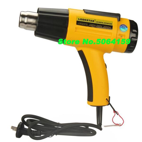 

2000w digital display air gun digital display electric heat blowing air gun industrial plastic welding thermal shrinkage