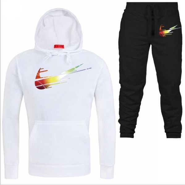 

stripe tracksuits men's sportswear set 2020 autumn winter 2 pieces sweatshirt+pants suit brand men jogging clothes sports suit, Gray