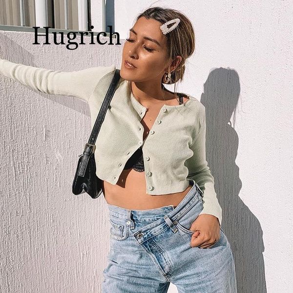 

autumn new mint green casual knitted short cardigans women o neck long sleeve buttoned crop sweaters jumper winter pull femme, White