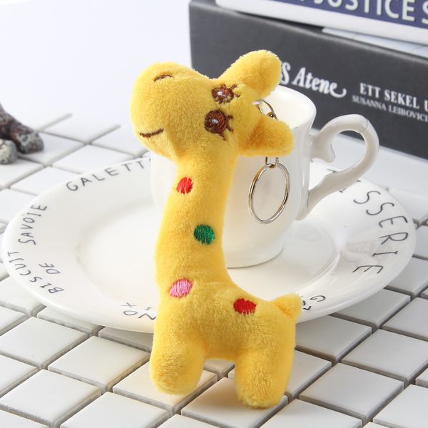 

new plush toy giraffe deer mobile phone bag key ring small pendant doll accessories throwing gifts