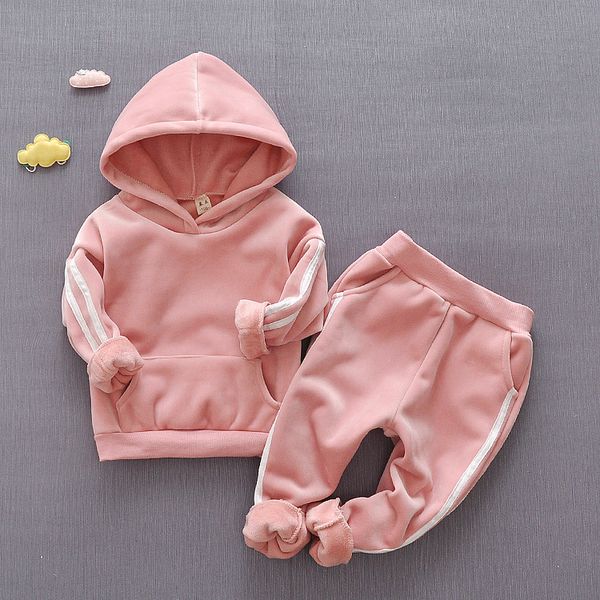 

kids clothing sets for girl child clothes girls tracksuit set children sports suit outfits 3 year hoodie 2 piece toddler costume t200414, White