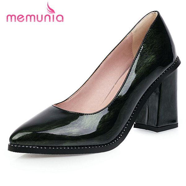 

memunia 2020 big size 33-47 women pumps slip on pointed toe spring summer single shoes classic dress shoes ladies office, Black