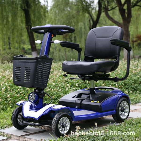 

новый складной электрический автомобиль 250w электрические малые четыре колеса отдыха автомобилей пожилым sightseeing scooter