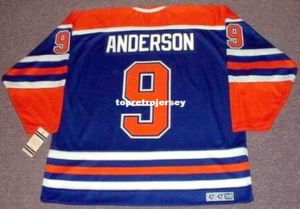

wholesale mens glenn anderson edmonton oilers 1987 ccm vintage away retro hockey jersey, Black;red