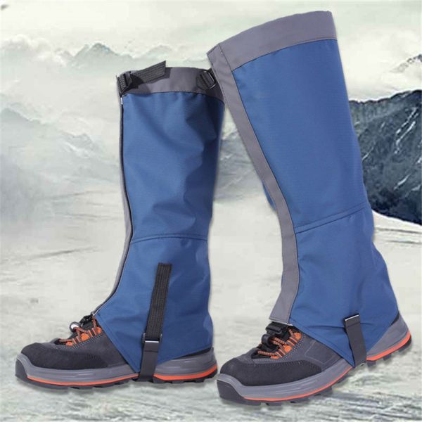 

outdoor snow kneepad skiing gaiters hiking climbing leg protection guard sport safety waterproof, Black