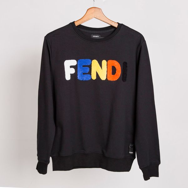 

fends mens designer hoodie luxury trend italian brand fashion pullover casual letter patch motorcycle street hip hop sweater, White;black
