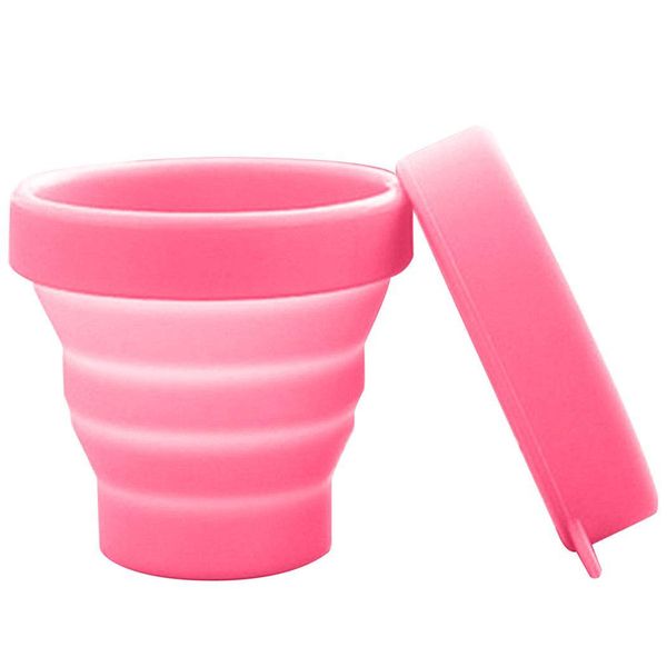 

silicone portable collapsible folding drinking cup for travel camping