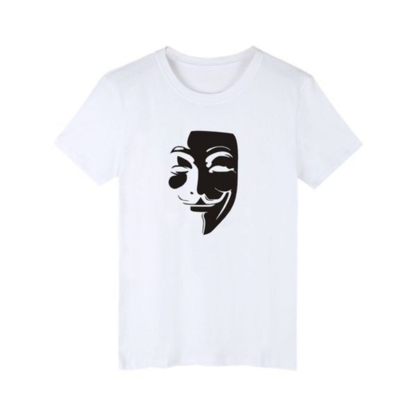 

mens designer summer t shirts v for vendetta printed 100% cotton black white grey mens fashion designer t shirt short sleeve s-3xl, White;black