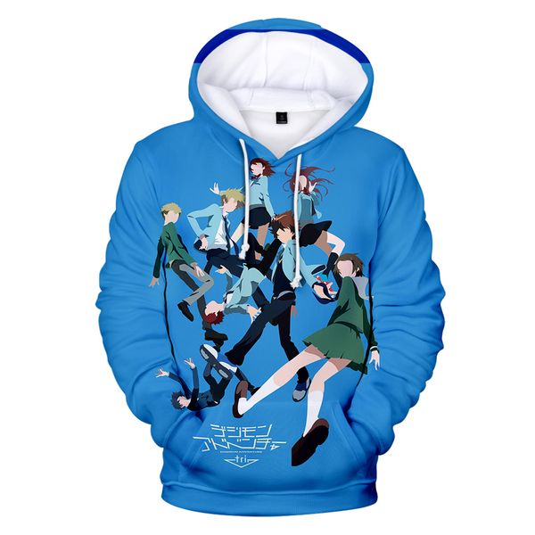 

anime digimon adventure wargreymon 3d hoodie sweatshirts in boys/girls casual long sleeve autumn warm novelty children's clothes, Black
