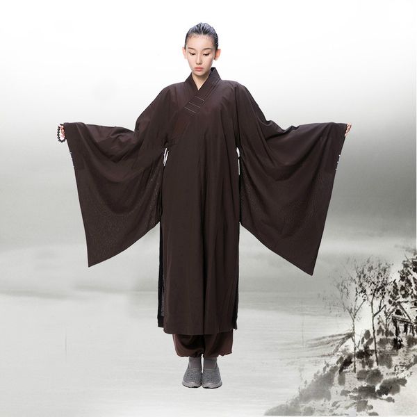 Meditação Zen Shaolin Hanfu Roupas tradicionais chinesas para monge roupas de roupa budista de roupas de monge taoísmo roupas tibetanas