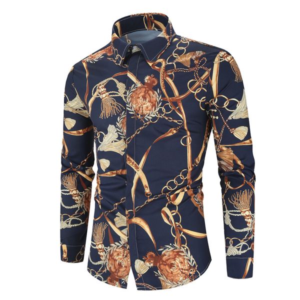 

autumn fashion patchwork men's shirts long sleeve turn-down collar casual dress shirts slim fit camisas hombre blouse, White;black