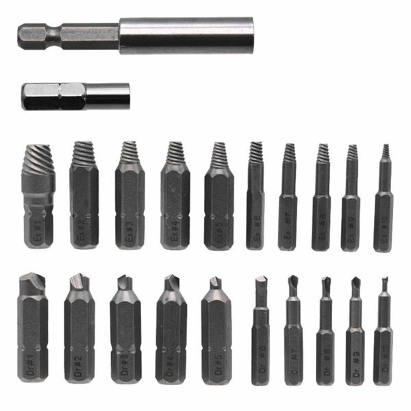 

22pcs damaged screw extractor remove broken bolt screw remover socket adapter