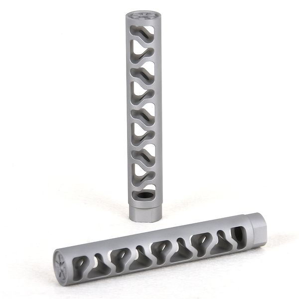 

6inch length bead blast stainless steel compensator muzzle brake for .223 5.56 1/2x28 threads od 1.0