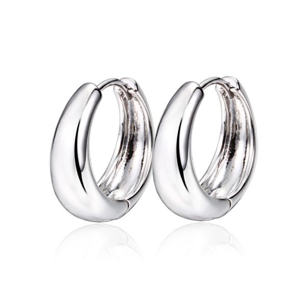 

white gold color cc hoop earrings for women bijoux brinco clear cz zirconia earings fashion 8ew-104, Golden;silver