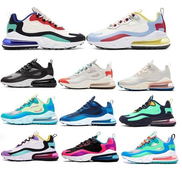 

wholesale 2019 react mens designer shoes women casual air cushion bauhaus optical triple dress trainer sports zapatos sneakers 36-45, Black