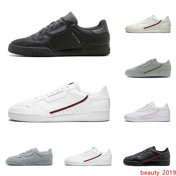 

2020 calabasas powerphase continental 80 men women sneakers triple black white og fashion mens trainer flat shoes size 36-45