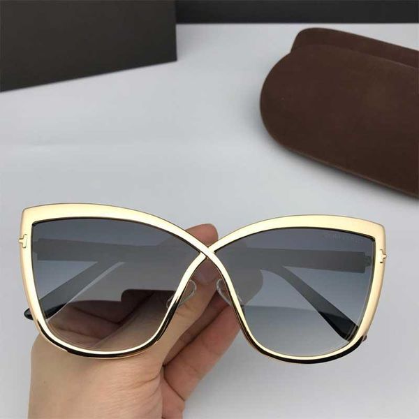 

0715 summer sunglasses new fashion tom cat eye sunglasses lady glasses ford designer brand sunglasses with original box, White;black