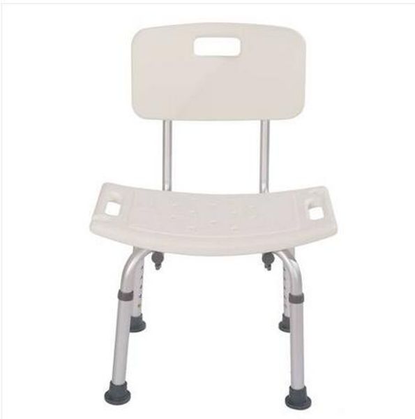 

wholesales us stock aluminum alloy elderly bath chair with backrest white