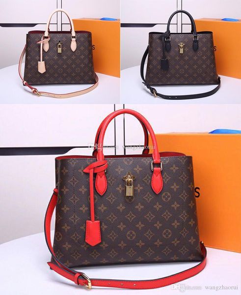 

3a quality flower tote female shoulder handbags m43553 canvas women commuter bags lady tote bags female wallet purse m43550 with box, Black