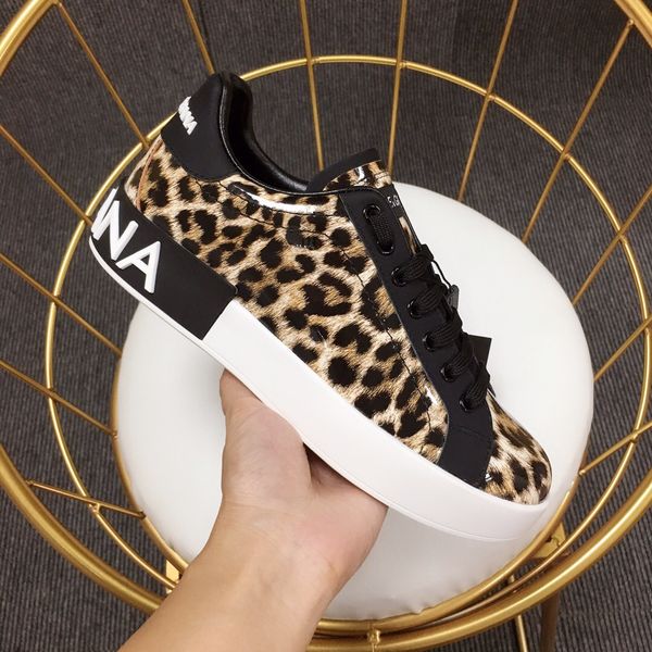 

2020 new casual shoes selling womens shoes fashion women leopard print flat sneakers superstars tennis shoe with box shipping, Black