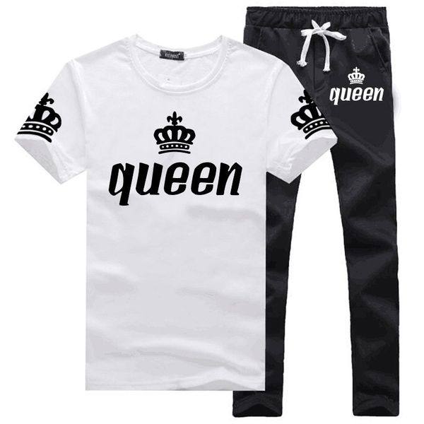 

2020 fashion men's sports suits summer short-sleeved t-shirt two-piece men and women casual sports suits new size s-3xl, Gray