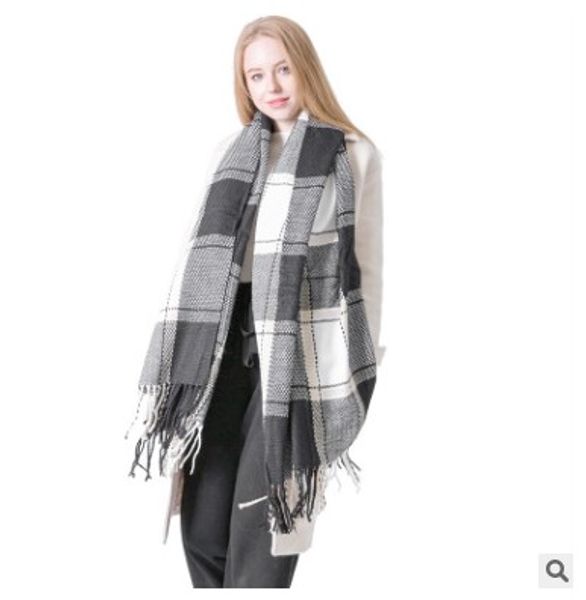 new British college style plaid scarf and air conditioner shawl