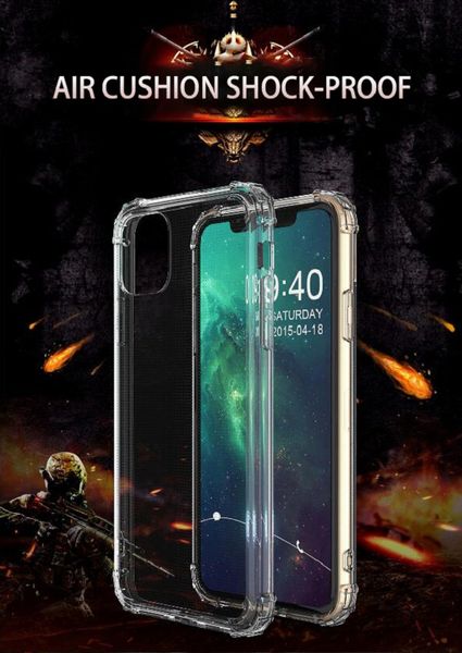 

transparent shockproof acrylic hybrid armor hard back case cover for iphone xs 11 pro max xr 8 7 plus samsung s10 20 note10