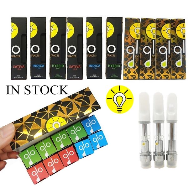 

Новые GLO Картриджи 0,8 мл 1,0 мл кли экстракты Одноразового Vape Pen Ceramic Coil 510 Thread картридж Концентраты Упаковки E Cigs Опустошите