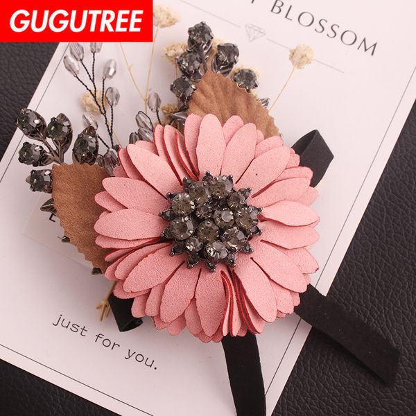 

gugutree brooch breastpin flower patch metal patches badges applique patches for clothing hh-19, Black