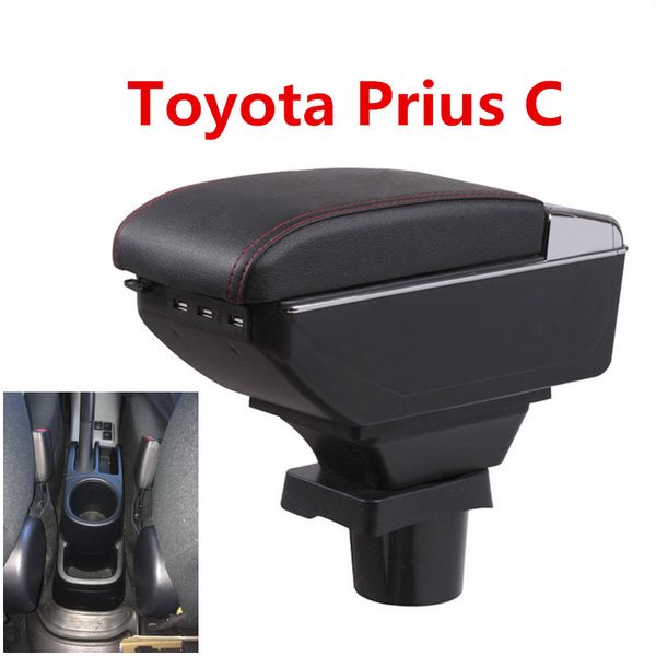 

for toyotaprius c prius c armrest box central store content storage box aqua armrest with cup holder ashtray usb interface