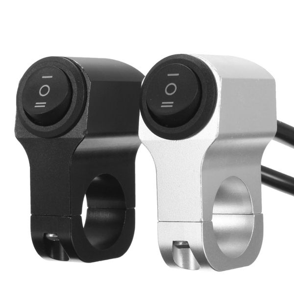 

22-23mm 12v 10a черный / серебристый мотоцикл cnc fog brake light handlebar фара на выключатель без pilot lamp