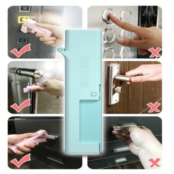 

портативный эпидемический предотвращение инструмент открытых дверей пресс-элеватор кнопка антивирусное избегать попадания в инструмент для в