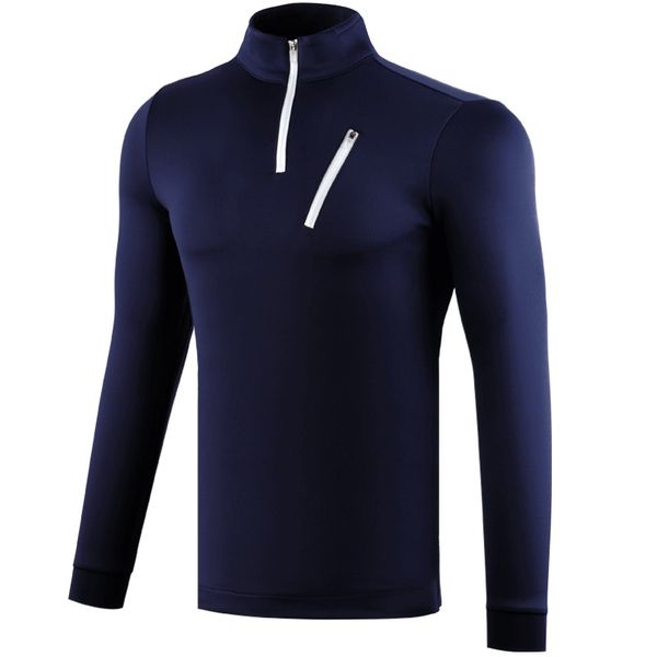 

pgm new style men golf shirt man long-sleeve zipper neck golf shirt male windproof clothing pullover d0836, Black;blue