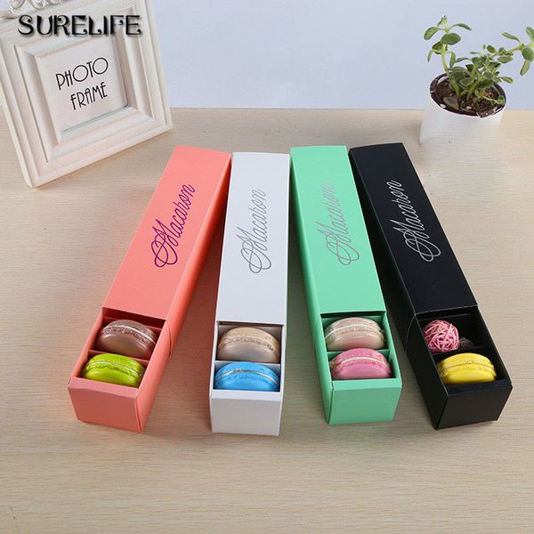 

10pcs 6 grains macarons packing box cake box chocolate wedding packaging
