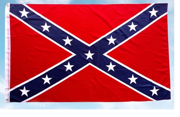 

Two ide printed flag confederate rebel civil war flag national polye ter flag 5 x 3ft 40pc