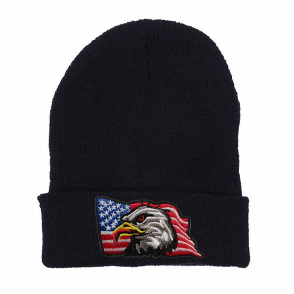 

fashion hats usa flag, eagle logo winter hats casual beanie for men women fashion knitted tiger pattern winter hat skullies hat